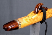 Yellow Cedar Burl Native American Flute, Minor, Mid B-4, #K18K